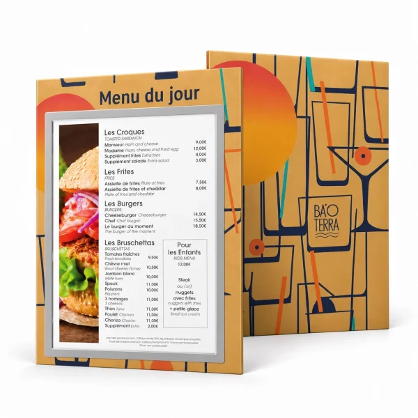 neo simplicio modele pochette menu planche recto verso