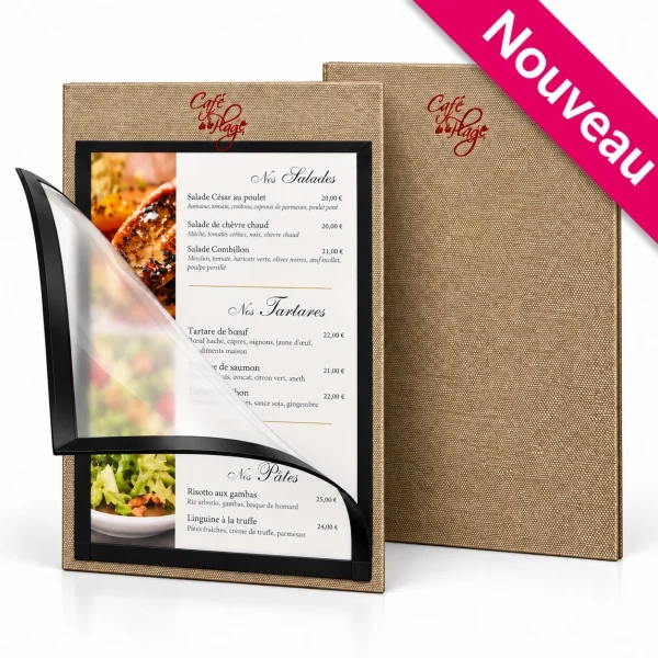 senso simplicio modele pochette aimantee bande magnetique menu planche recto verso